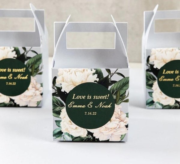 Personalized Love Is Sweet Wedding Candy Cookie Favor Box Gift Bag Sticker  Label