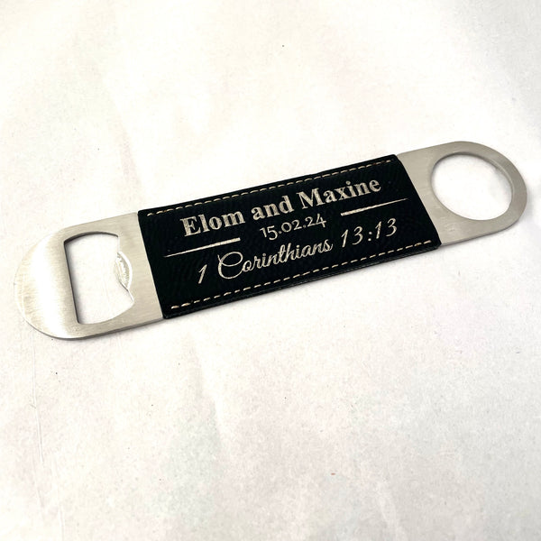 Magnetic Leather Bottle Opener - Forever Wedding Favors