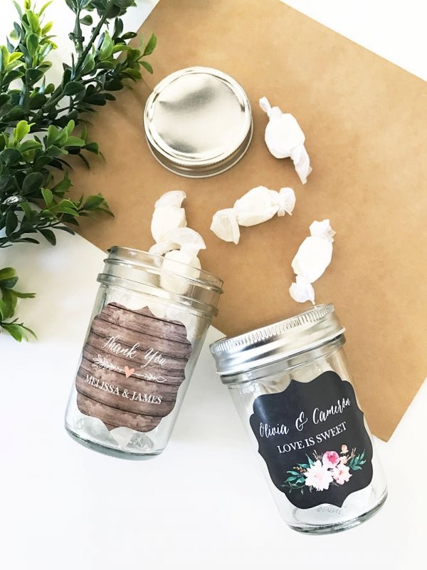 Small Mason Jars - Floral