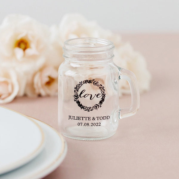 Mason Jar Drinking Glasses 16oz - Forever Wedding Favors