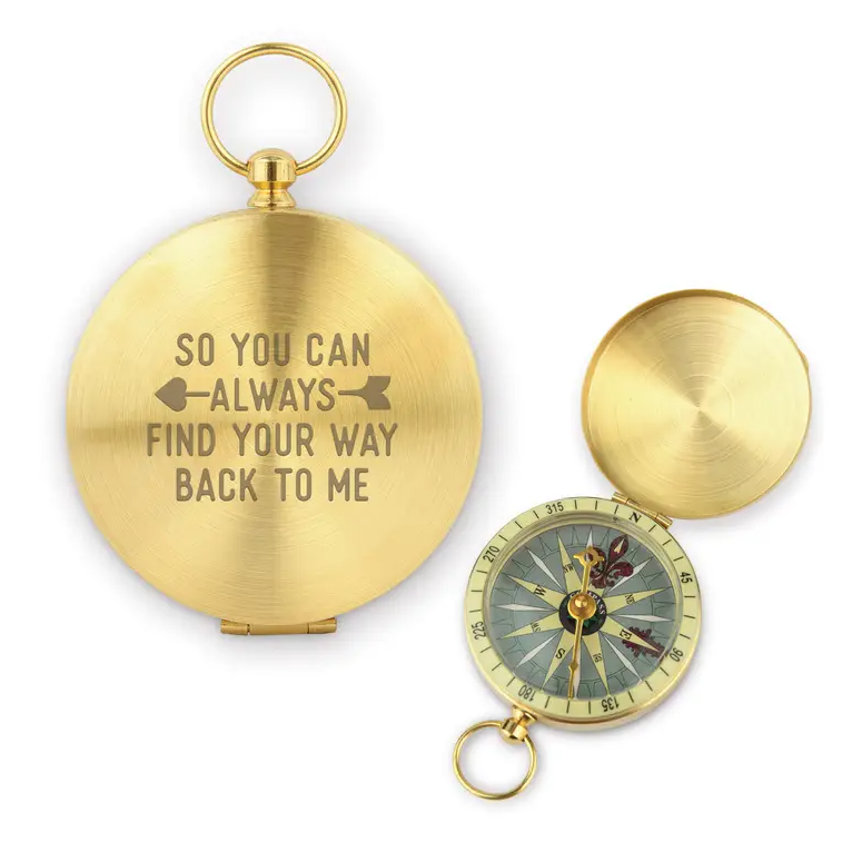 Gold Compass Wedding Favor (Set of 6)