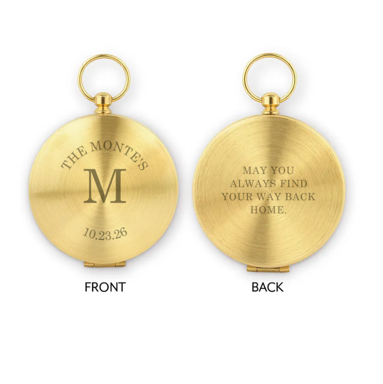 Gold Compass Wedding Favor (Set of 6)