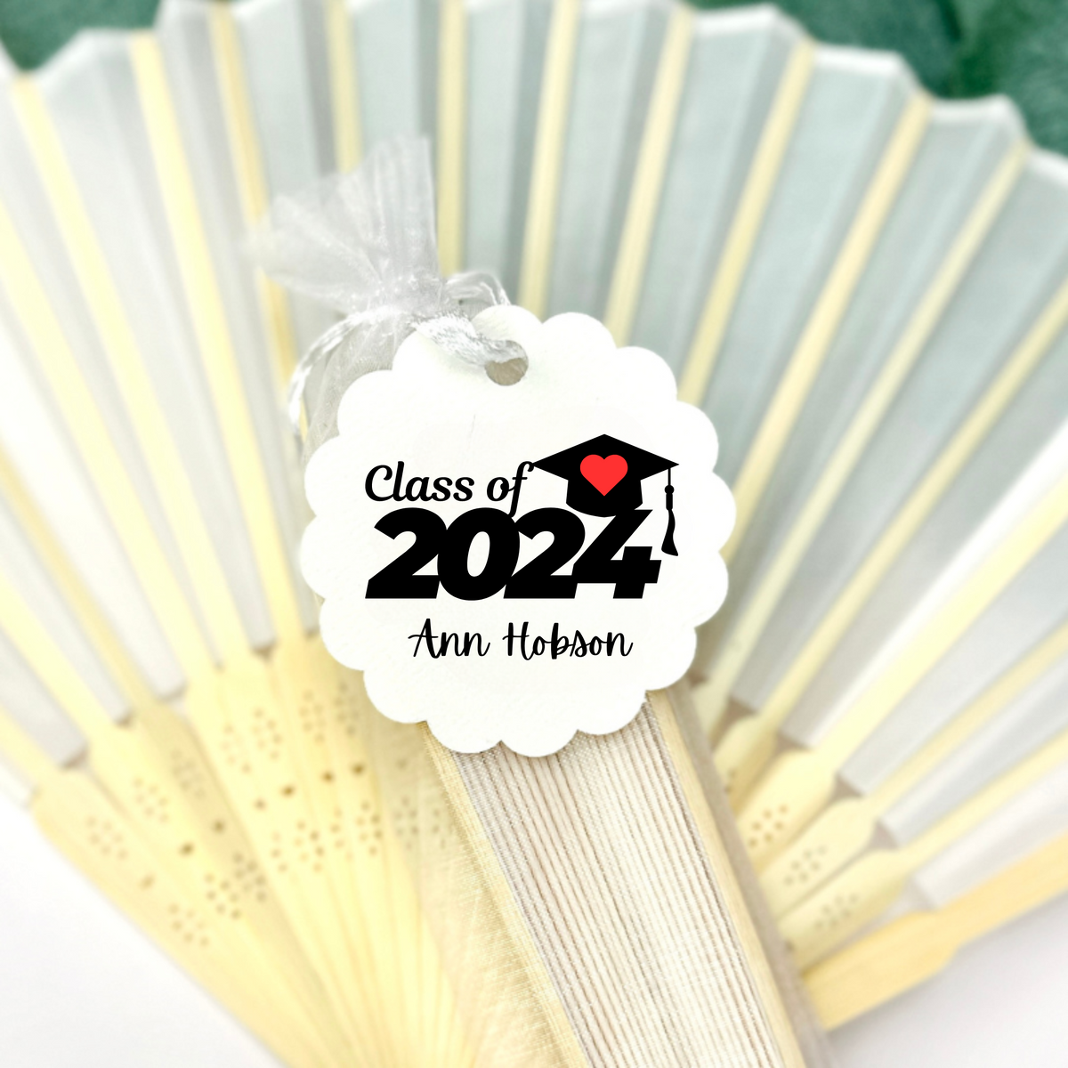 Graduation Bamboo Fan Favor