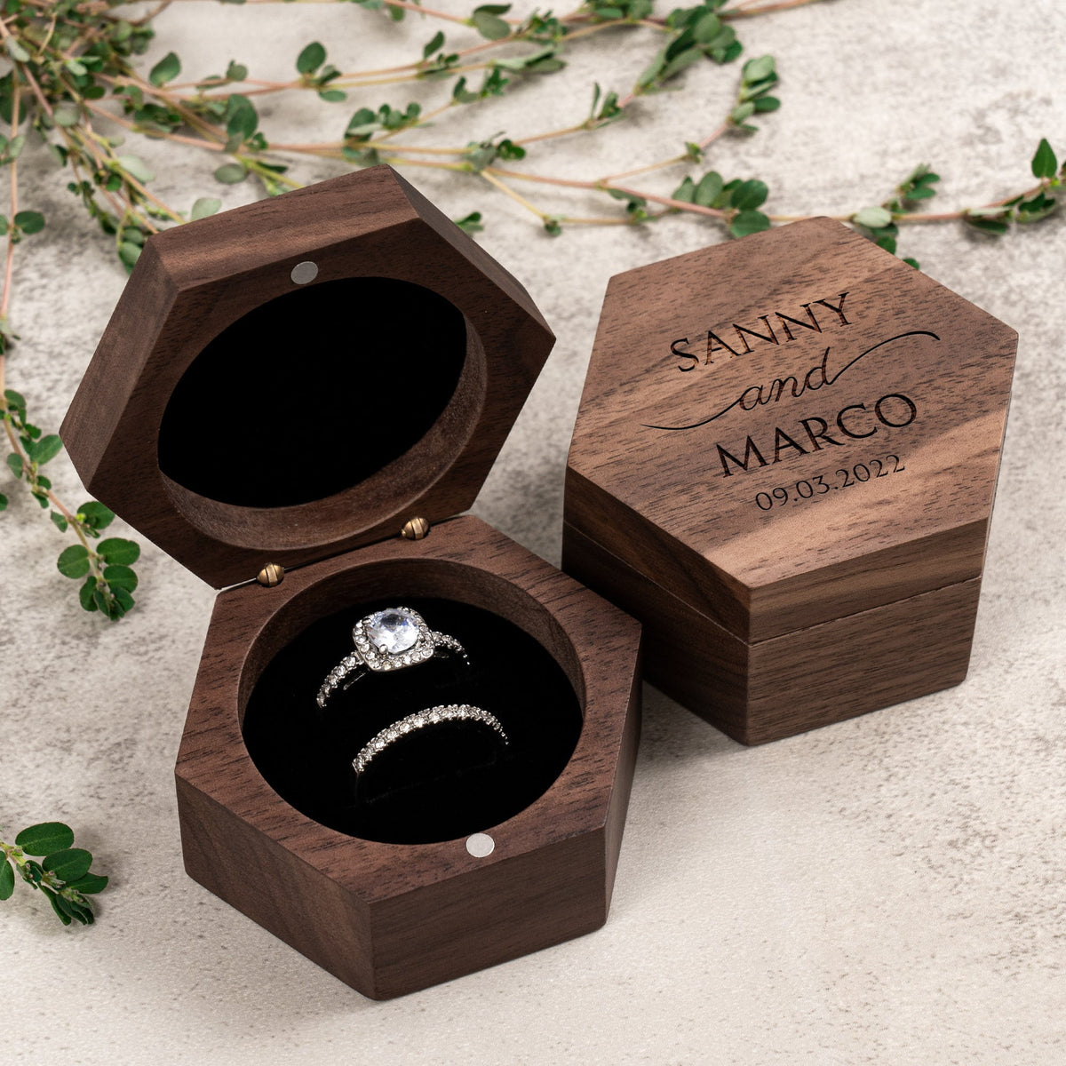 Harmony Hexagon Ring Box - Forever Wedding Favors