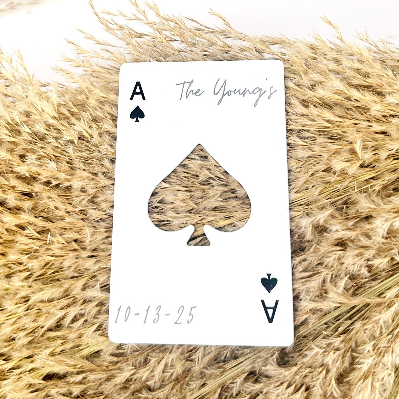 Cool Gold Ace Playing Cards Single Ace Of Spades Greeting Card