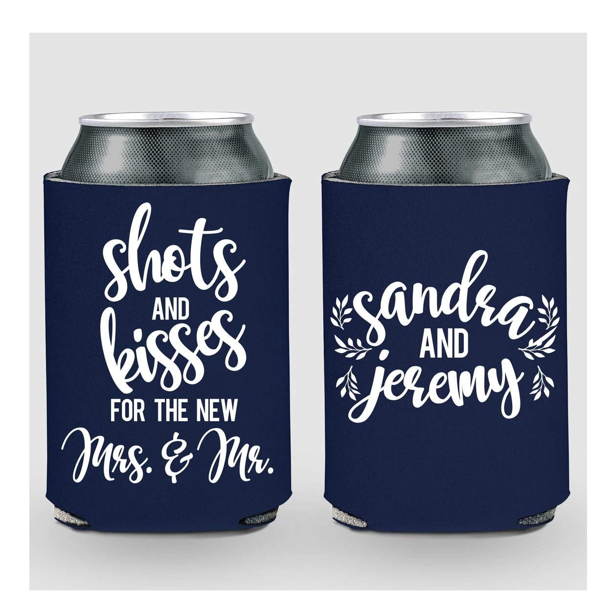 Let The Adventure Begin - Slim 12oz order Wedding Can Cooler #119S - Wedding Favors, Beverage Insulators, Beer Huggers, Wedding Favor, Party